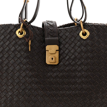 Bottega Veneta Nappa Intrecciato Large Capri Tote Ebano 8 of 10