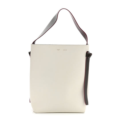 Celine Shiny Smooth Calfskin Small Twisted Cabas White Camel Tan 4 of 21