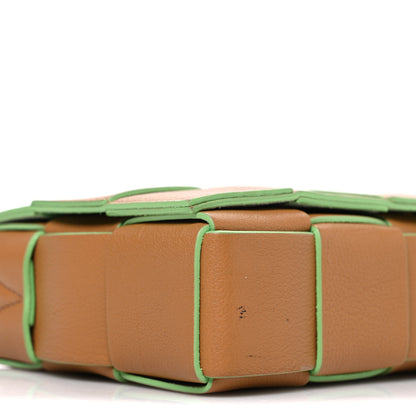 Bottega Veneta Buffalo Maxi Intrecciato Cassette Bicolor Crossbody Bag Caramel Pistachio 10 of 11