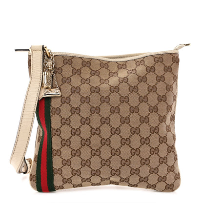 Gucci Monogram Web Jolicoeur Charms Messenger White 1 of 10