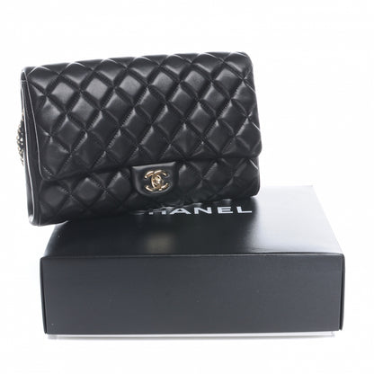 Chanel Lambskin Quilted Clutch Flap Black 8 of 8