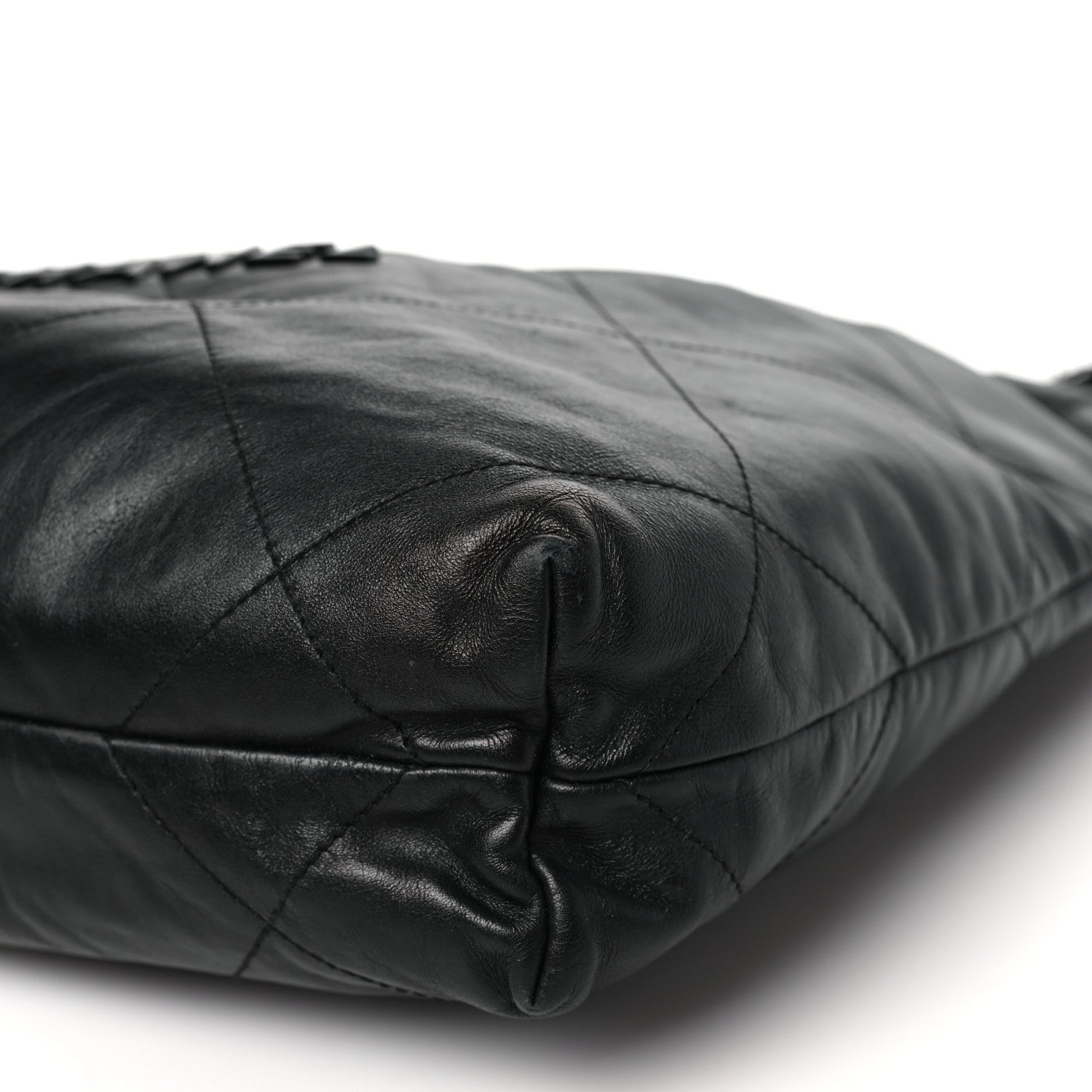 Chanel Shiny Calfskin Quilted Small Chanel 22 So Black 11 of 12