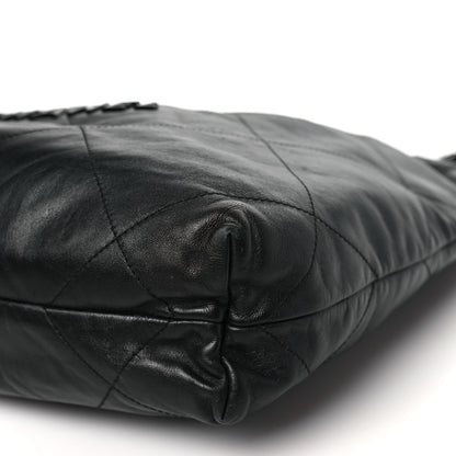 Chanel Shiny Calfskin Quilted Small Chanel 22 So Black 11 of 12