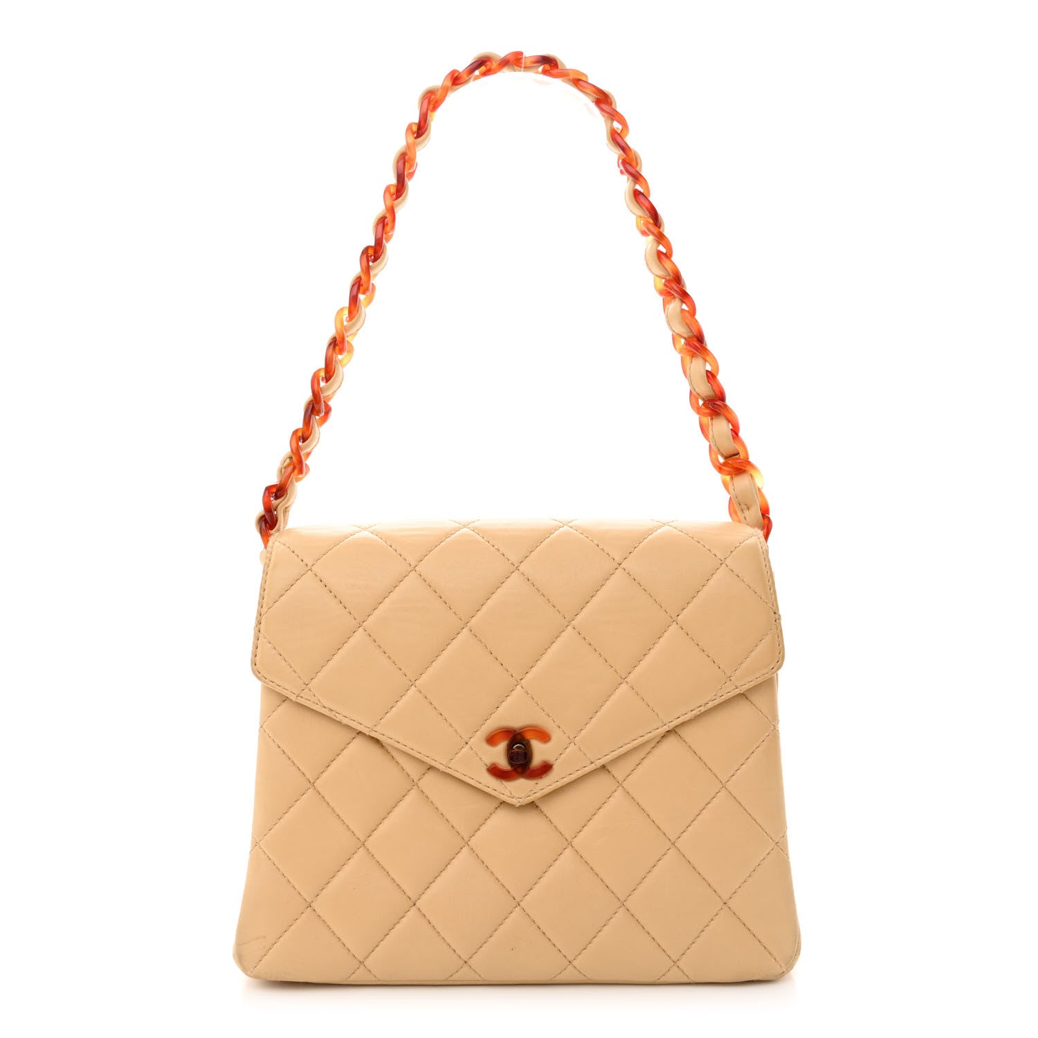 Chanel Lambskin Quilted Small Single Flap Beige 1 of 11