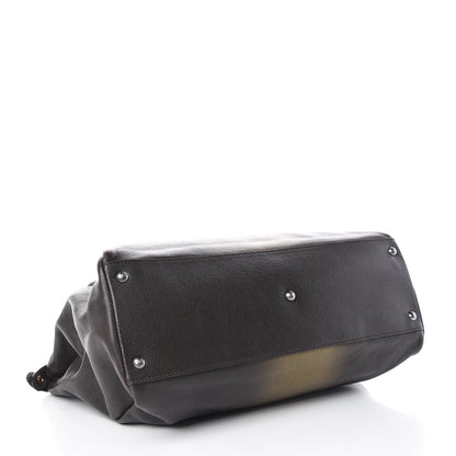 Fendi Goatskin Zucca Ombre Large Peekaboo Iconic Satchel Moro Gold Tobacco 4 of 10