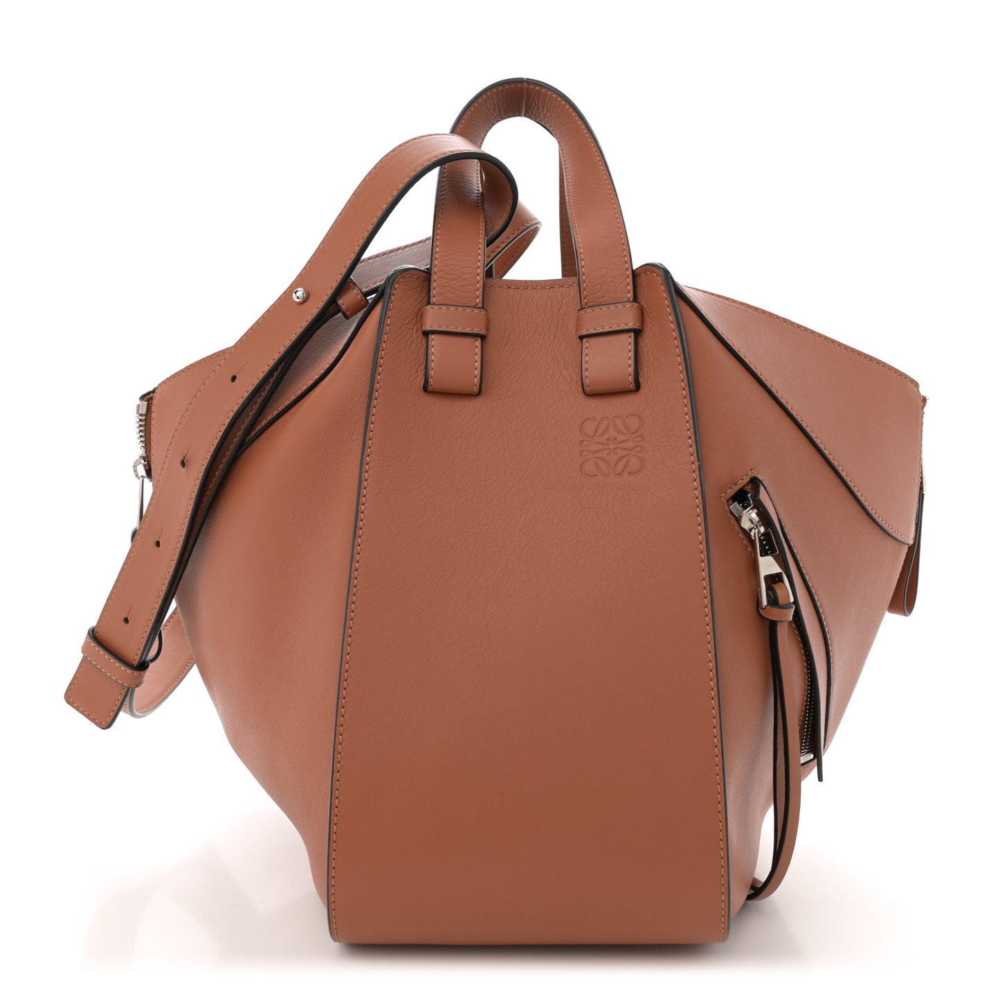 Calfskin Small Hammock Shoulder Bag Tan