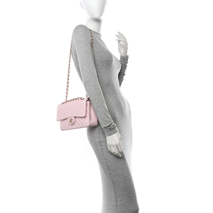 Chanel Caviar Quilted Medium Double Flap Light Pink 2 of 10