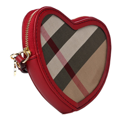 Burberry Nova Check Heart Coin Case Red 3 of 10