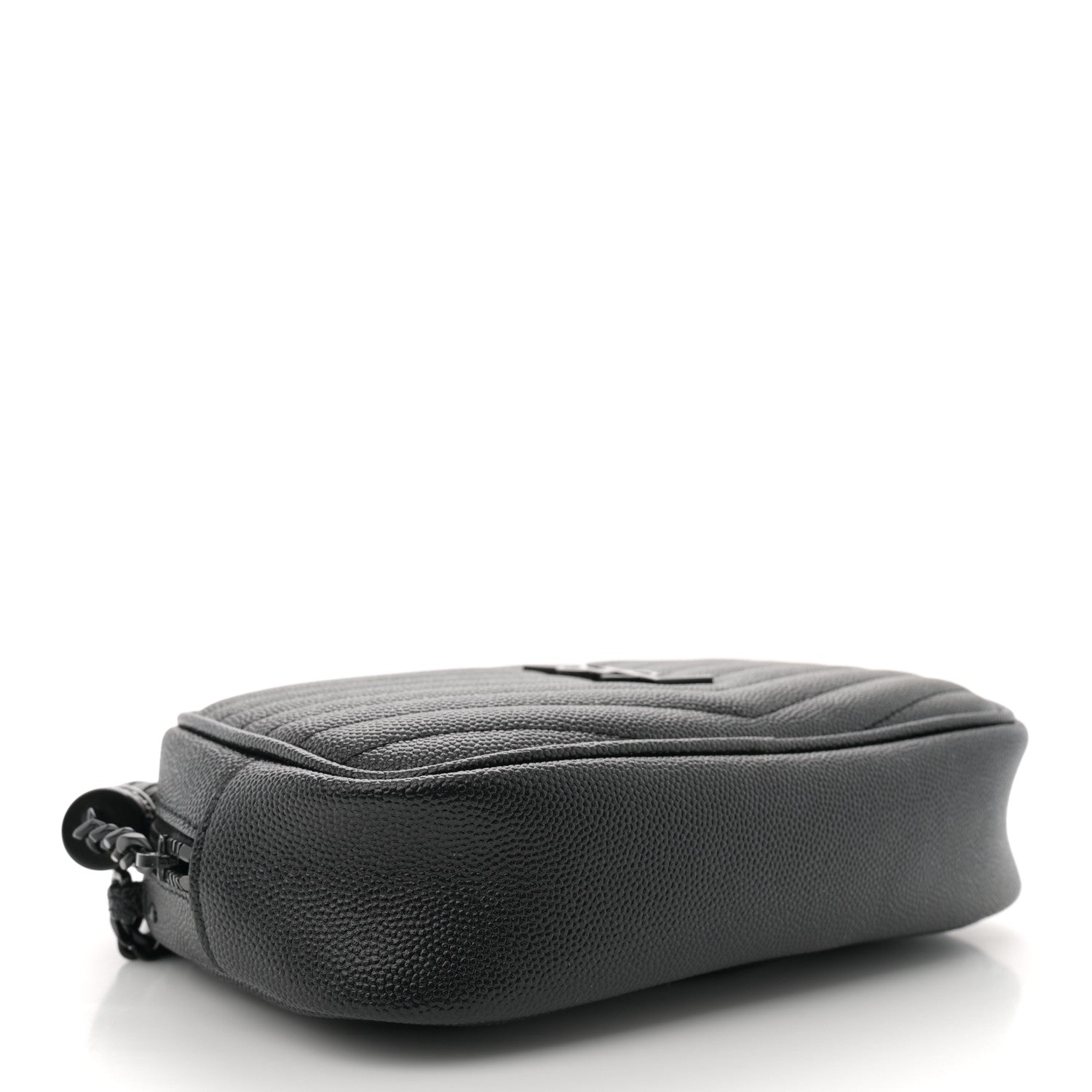 Saint Laurent Grain De Poudre Matelasse Monochrome Monogram Mini Lou Camera Bag Black 4 of 11