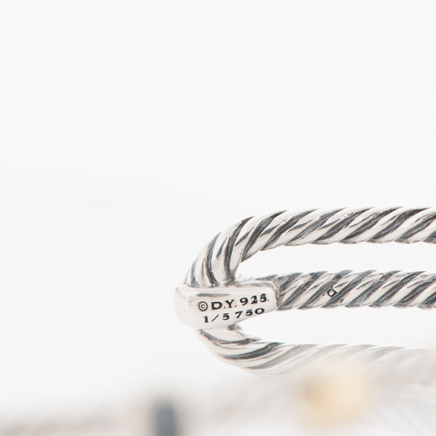 David Yurman Sterling Silver 18K Yellow Gold Black Diamond Hematite Black Onyx Three Row Confetti Cuff Bracelet 5 of 5