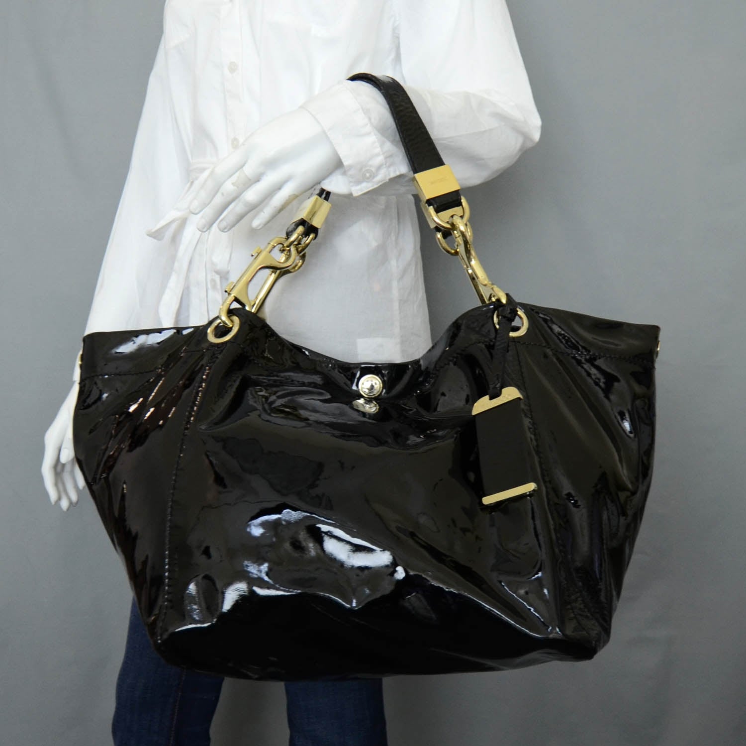 Jimmy Choo Patent Leather Lola Tote Black 2 of 10