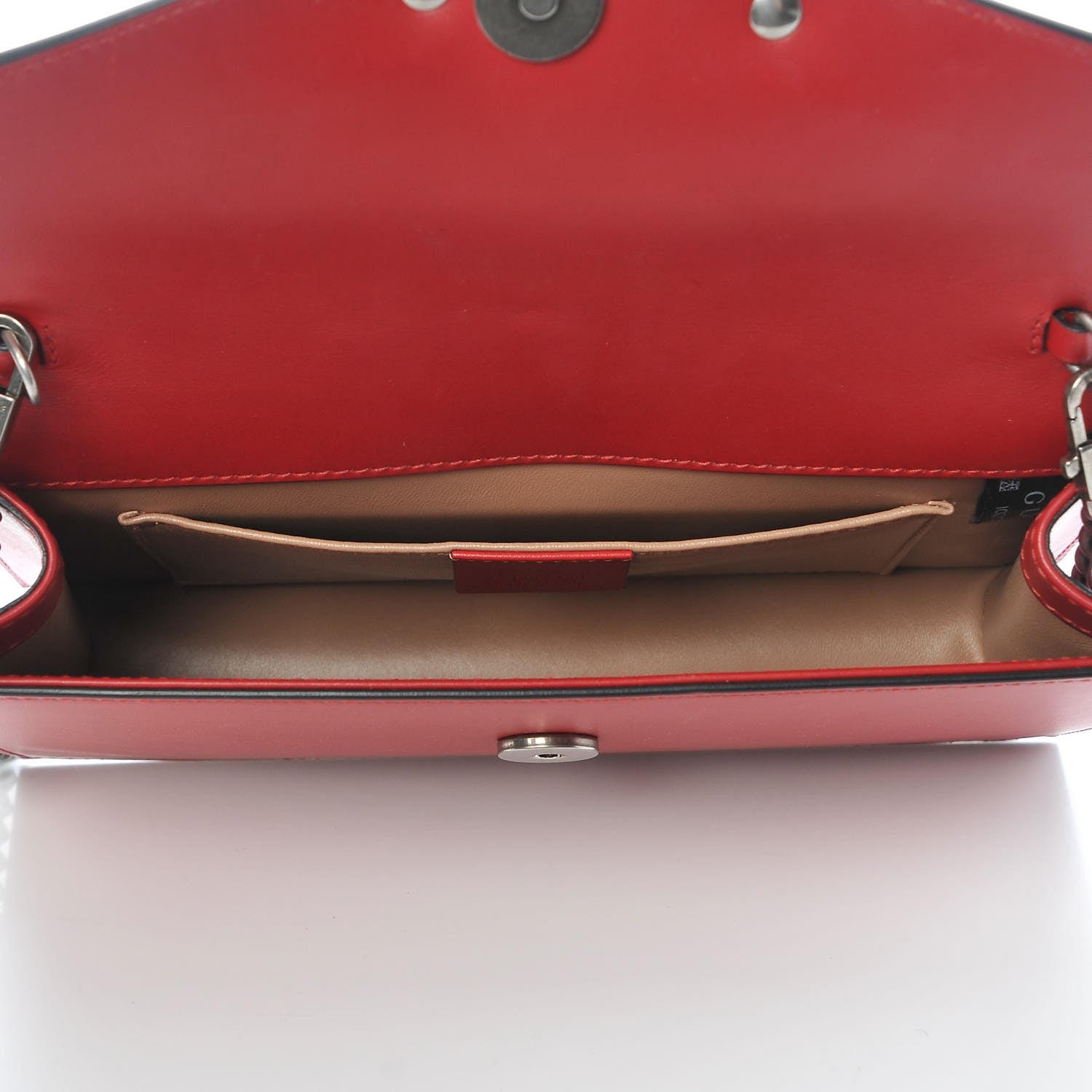 Gucci Snakeskin Calfskin Lilith Shoulder Bag Hibiscus Red 5 of 9