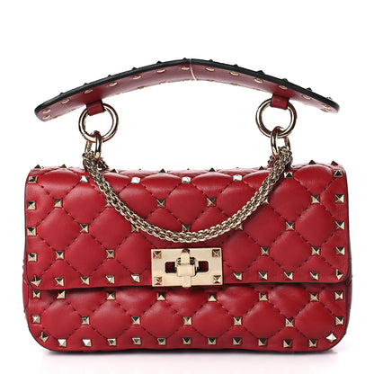 Valentino Garavani Nappa Small Rockstud Spike Shoulder Bag Rosso Valentino 1 of 8