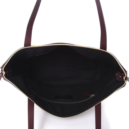Burberry Derby Calfskin House Check Medium Welburn Tote Mahogany Red 5 of 10
