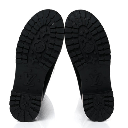 Louis Vuitton Rubber Embossed Monogram Splash Rain Boots 38 Black 5 of 15