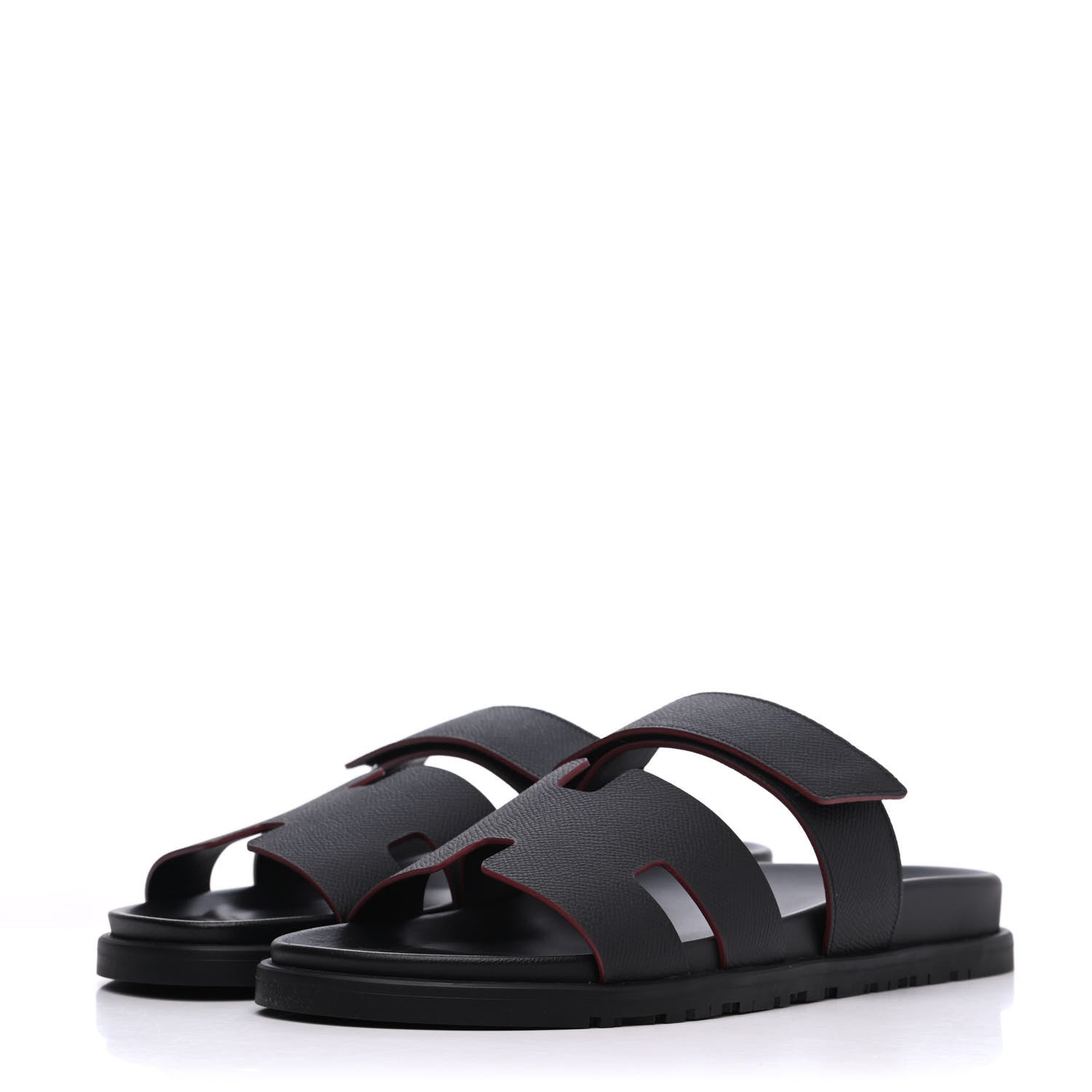 Hermes Epsom Mens Chypre Sandals 41 Black 3 of 9
