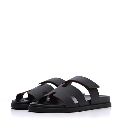 Hermes Epsom Mens Chypre Sandals 41 Black 3 of 9