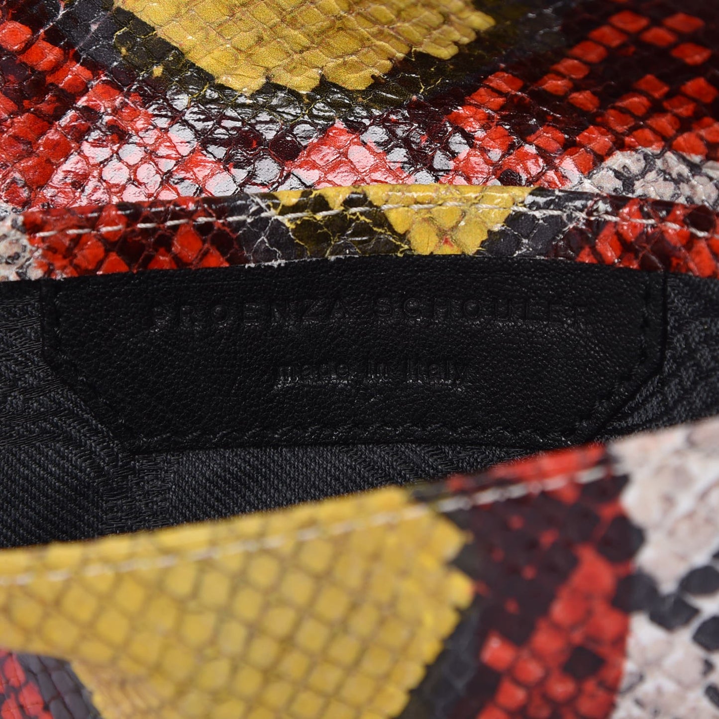 Python Calfskin Embossed PS1 Wallet Multicolor