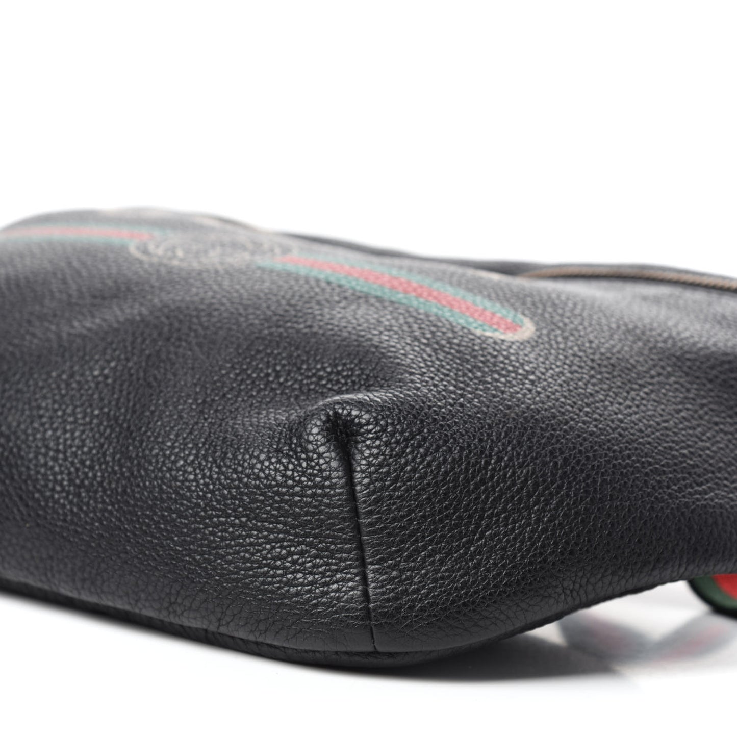 Grained Calfskin Logo Belt Bag Black
