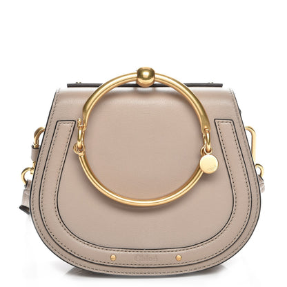 Chloe Calfskin Suede Small Nile Bracelet Bag Motty Grey 1 of 9