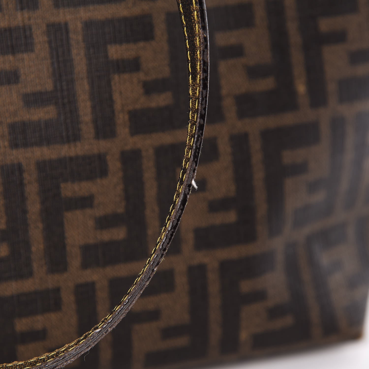 Fendi Zucca Spalmati Medium Roll Tote Tobacco Giallo 21 of 25