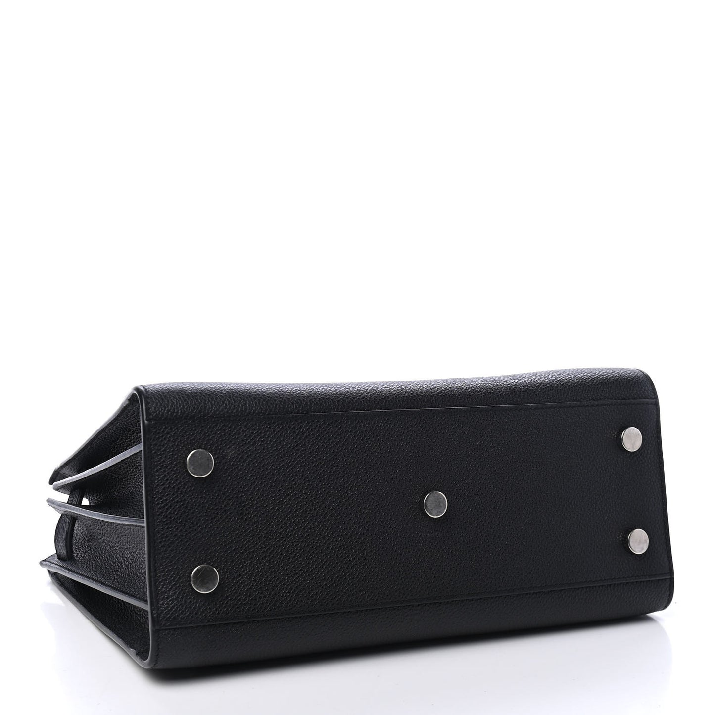 Grained Calfskin Baby Sac De Jour Black