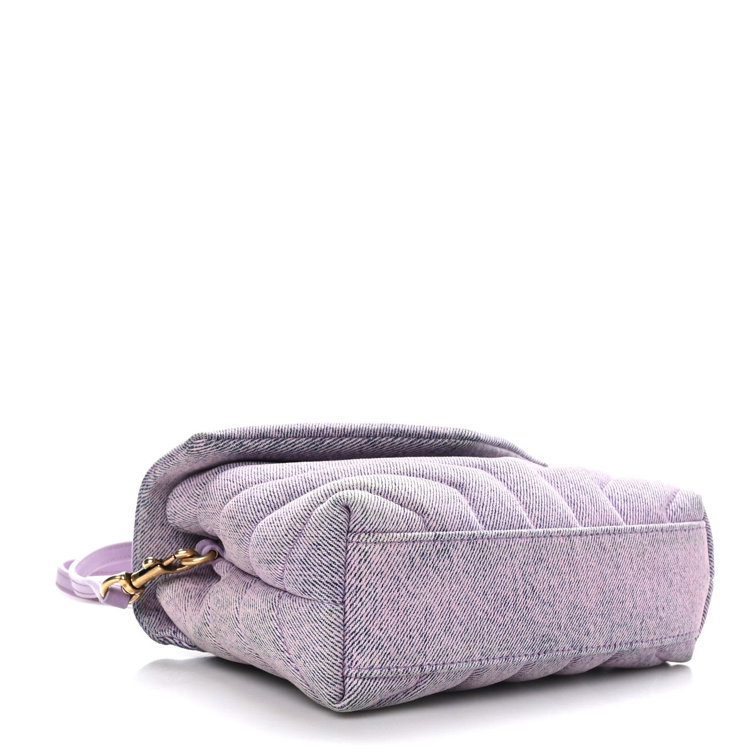 Saint Laurent Denim Y Quilted Monogram Toy Loulou Crossbody Bag Bleached Lilac 4 of 10