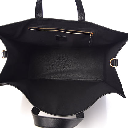 Fendi Fabric Jacquard Cuoio Roma FF Metallic Thread Karligraphy Tote Gold Black 5 of 10