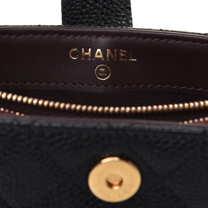 Chanel Caviar Quilted Mini Phone Holder Clutch Black 6 of 13