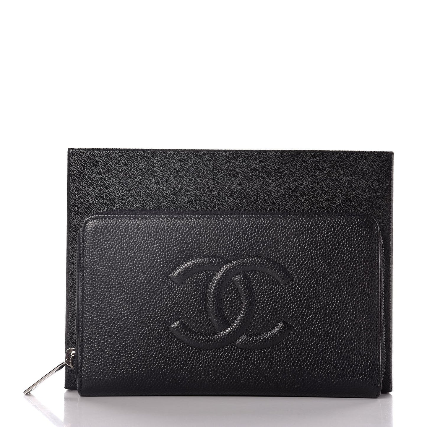 Caviar Timeless Travel Zip Wallet Black
