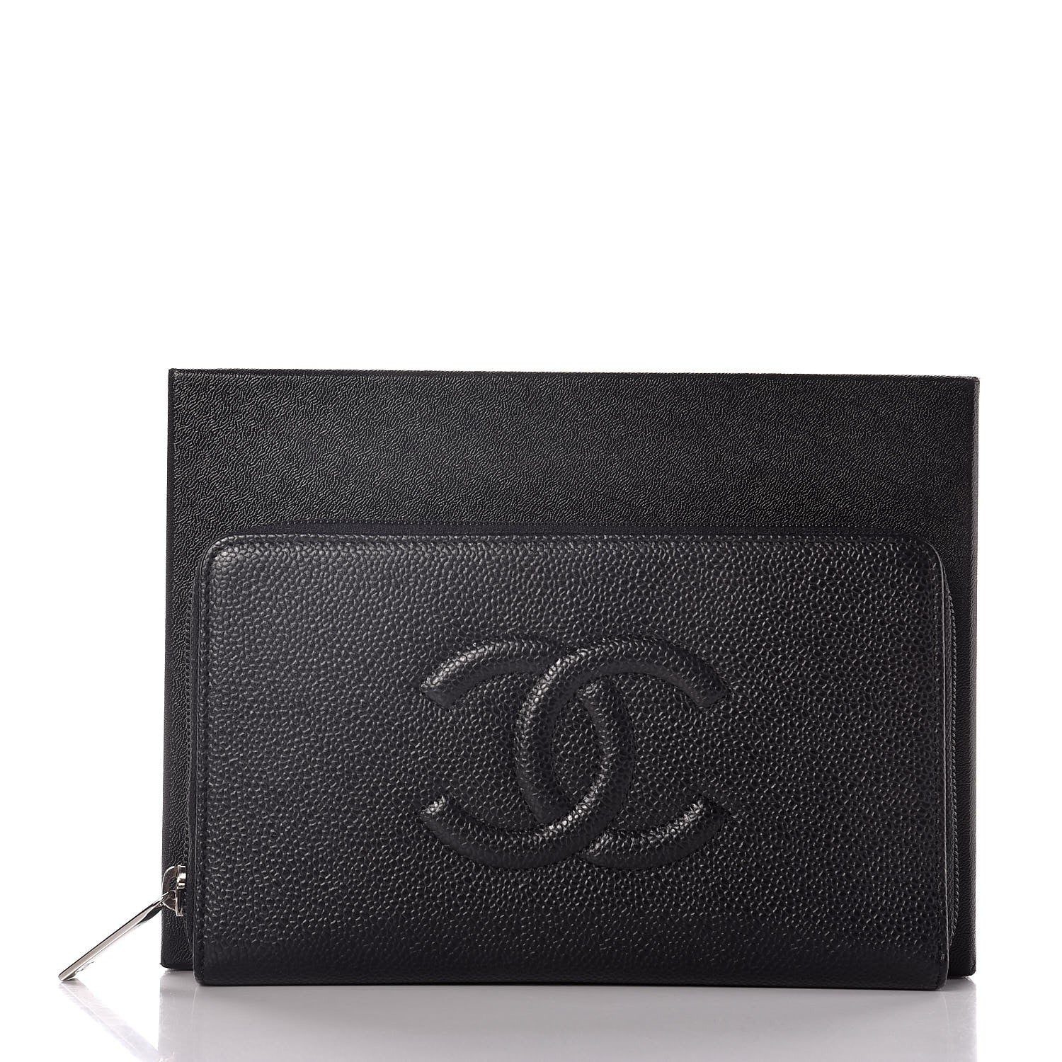 Chanel Caviar Timeless Travel Zip Wallet Black 9 of 9