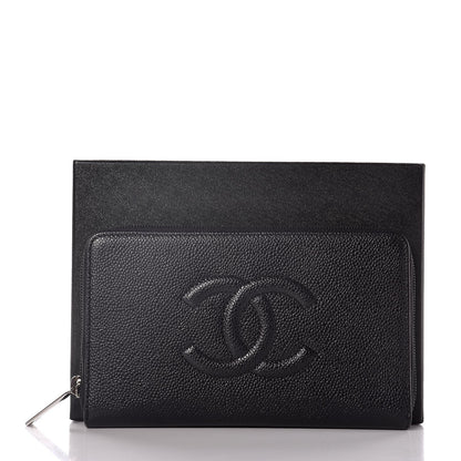 Chanel Caviar Timeless Travel Zip Wallet Black 9 of 9