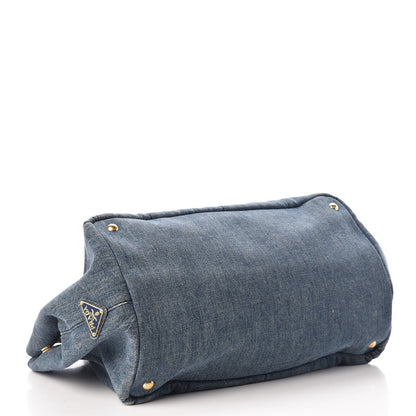 Prada Denim Logo Tote 4 of 6
