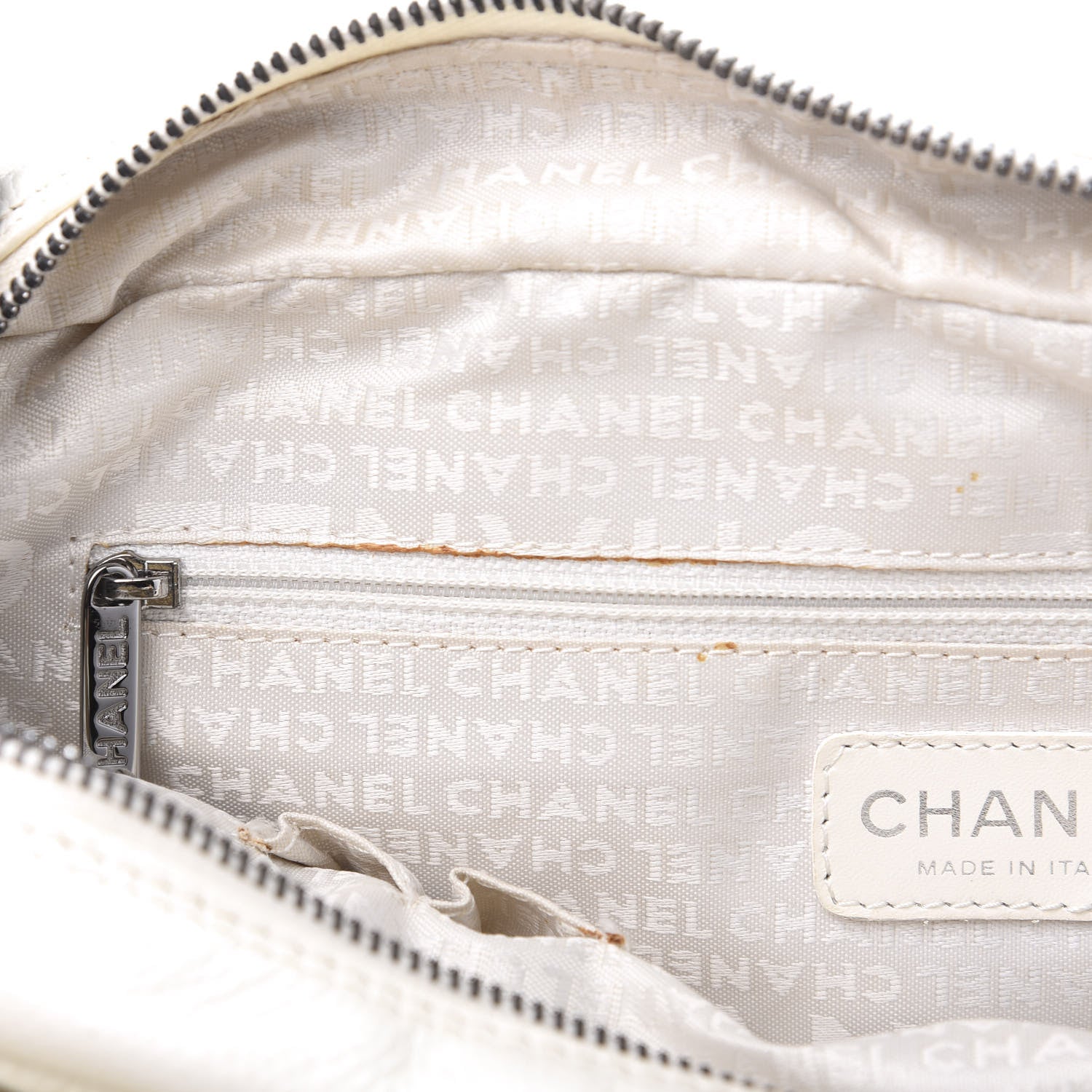 Chanel Caviar Square Stitched Bowler White 10 of 11