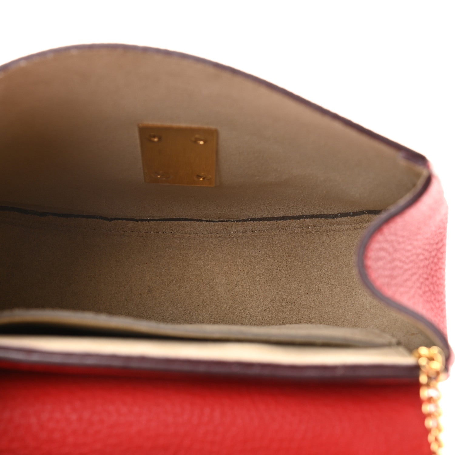 Chloe Grained Lambskin Mini Drew Shoulder Bag Plaid Red 5 of 9