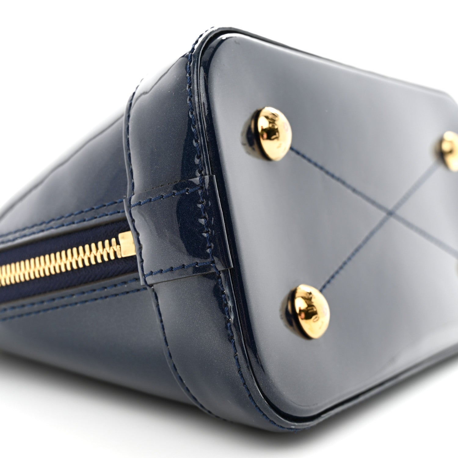Louis Vuitton Patent Monogram Alma BB Marine 8 of 11