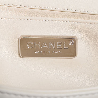 Chanel Python Calfskin Medium Boy Flap White 6 of 9