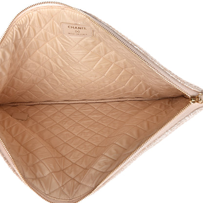 Chanel Woven Raffia Large Deauville Pouch White 5 of 8
