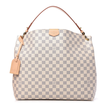 Louis Vuitton Damier Azur Graceful MM Rose Ballerine 1 of 13