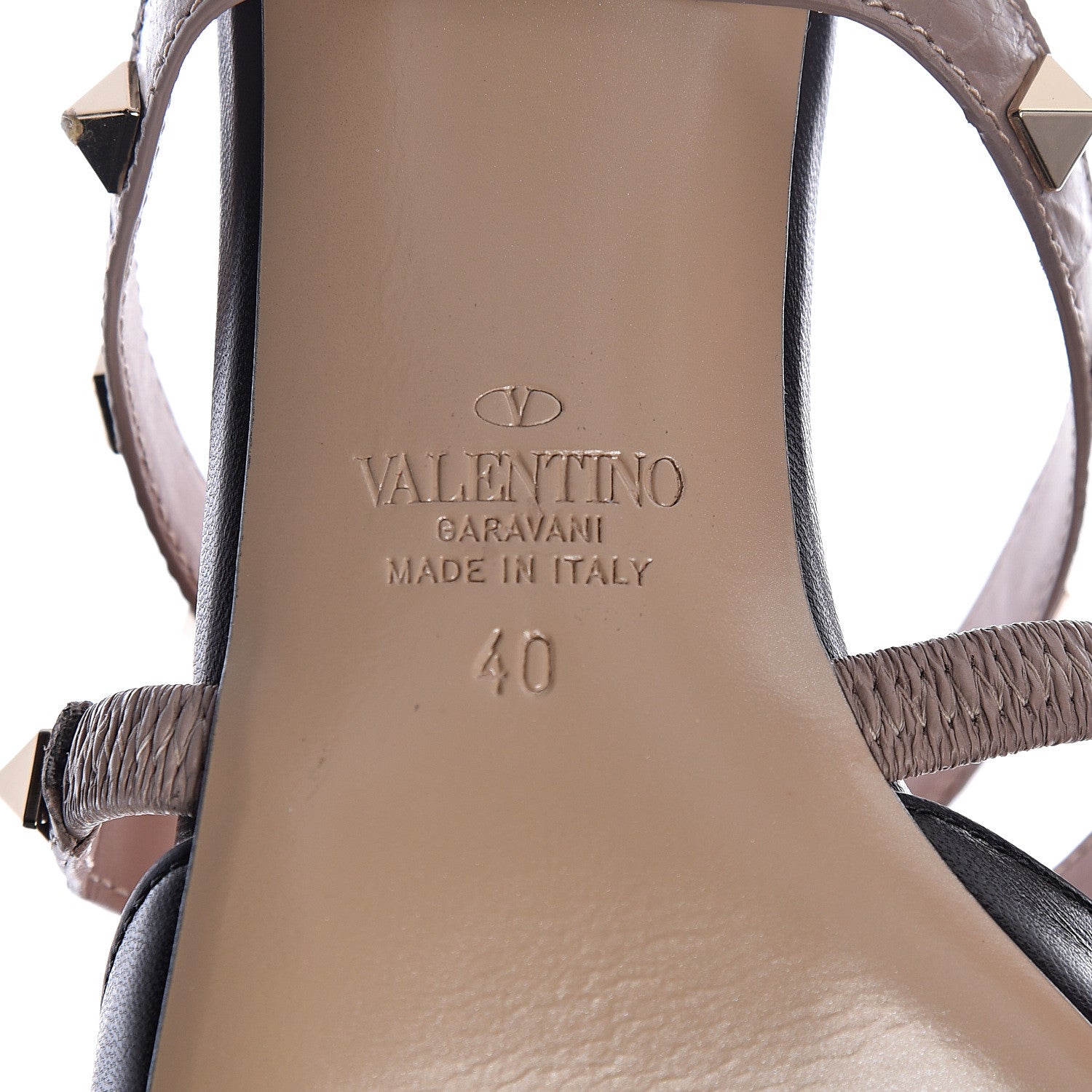 Valentino Garavani Nappa Rockstud Criss Cross 55mm Mules 40 Black Poudre 7 of 8