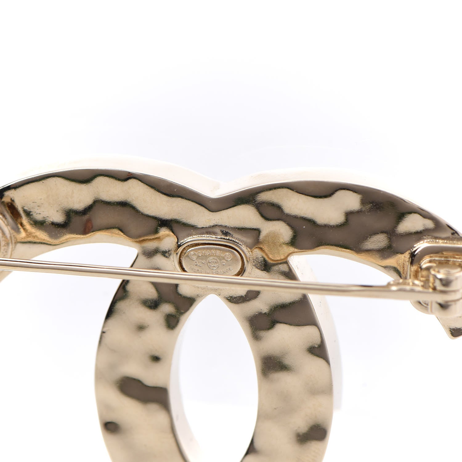 Chanel Baguette Crystal Logo CC Brooch Gold 4 of 4