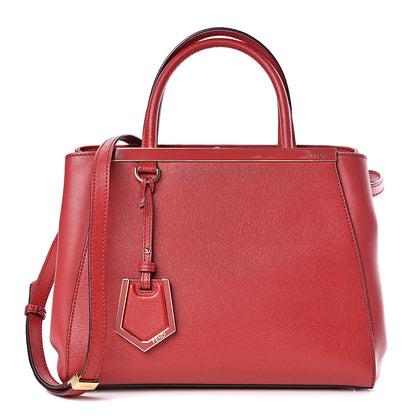 Fendi Vitello Elite Flamingo Petite 2Jours Tote Mattone 1 of 12