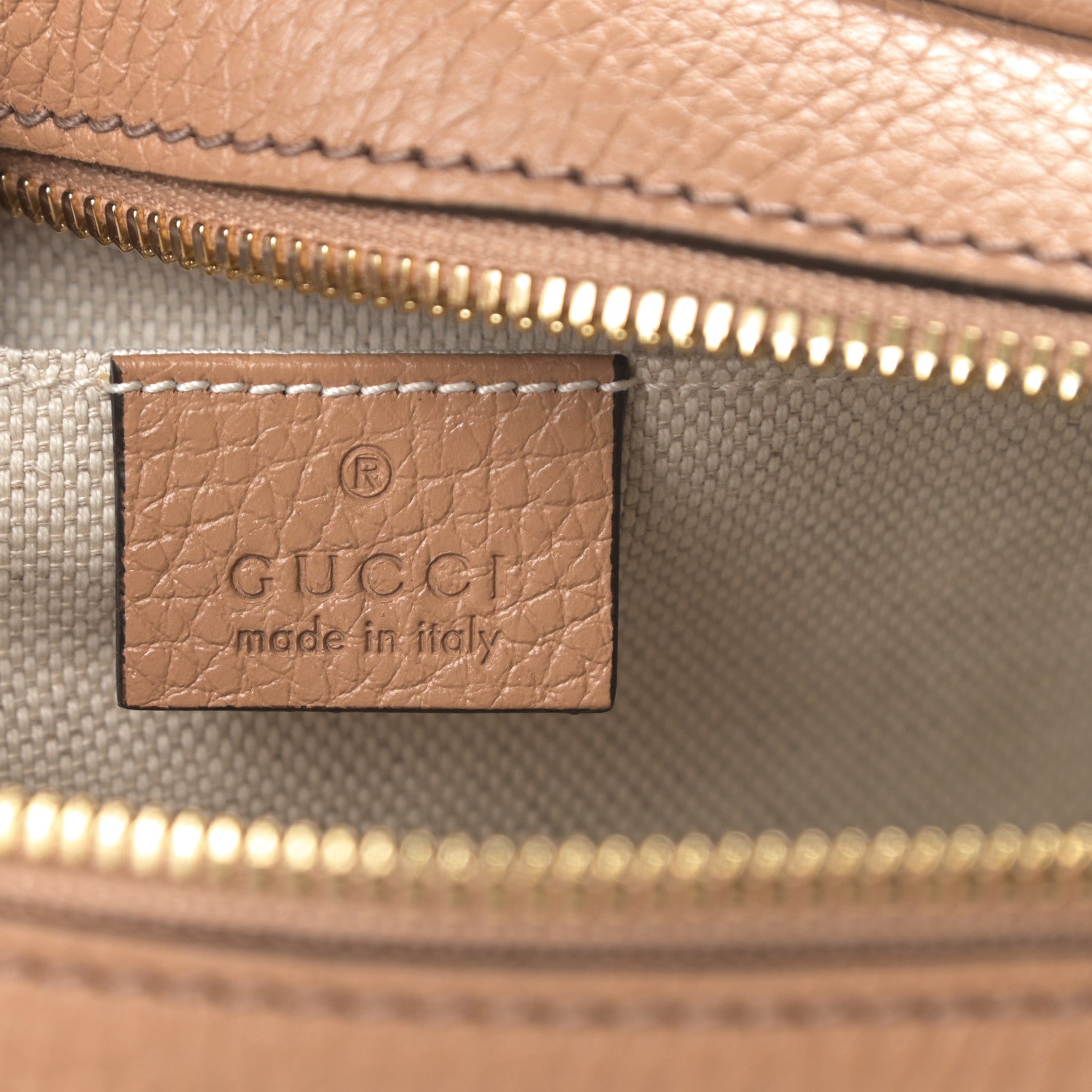 Gucci Pebbled Calfskin Small Soho Disco Bag Rose Beige 6 of 10