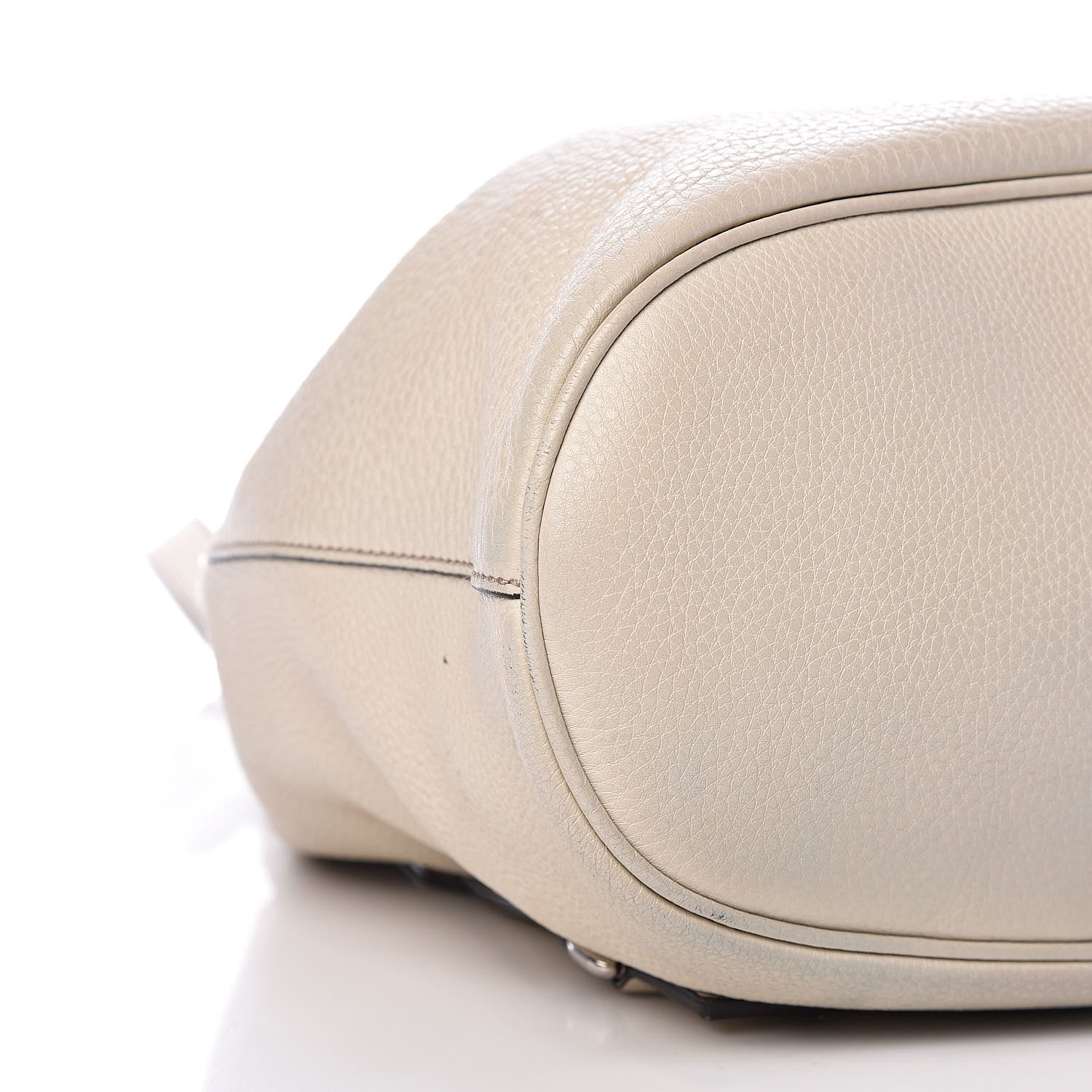 Gucci Pebbled Calfskin Small Soho Drawstring Backpack White 9 of 11