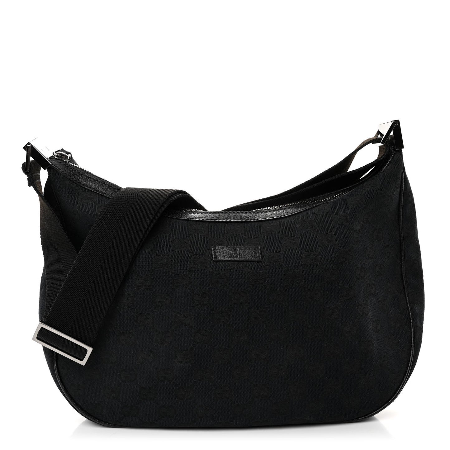 Monogram Medium Half Moon Hobo Black