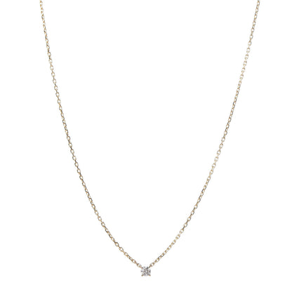 Cartier 18K Yellow Gold Diamond .25ct Solitaire 1895 Pendant Necklace 1 of 6