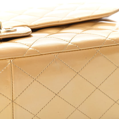Chanel Patent Quilted Jumbo Single Flap Beige 8 of 12
