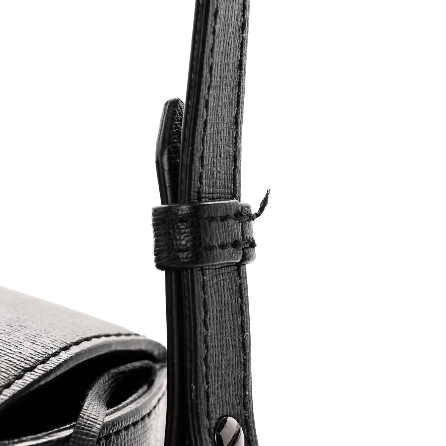 Off-White Calfskin Diag Flap Bag Black White 11 of 11