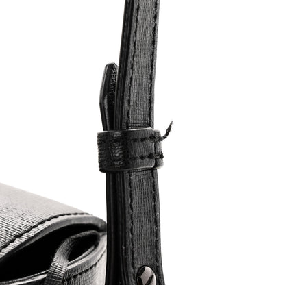 Off-White Calfskin Diag Flap Bag Black White 11 of 11