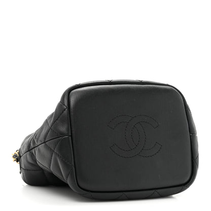 Chanel Lambskin Quilted Small Perfect Meeting Hobo Black 4 of 13